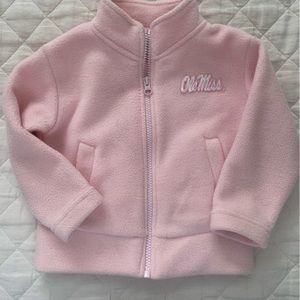 Ole Miss Toddler Girls Fleece Zip Up Sweater